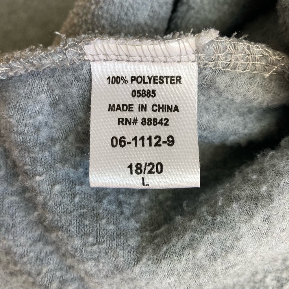 ellos Women's cowl neck fleece gray poncho, Sz 18/20 - Picture 11 of 17